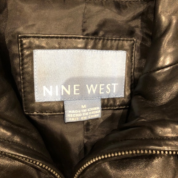 Nine West Women's Medium Black Leather Jacket - Picture 2 of 4